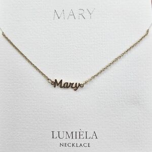 🌸 MARY Script Name Chain Goldtone Necklace 🌸